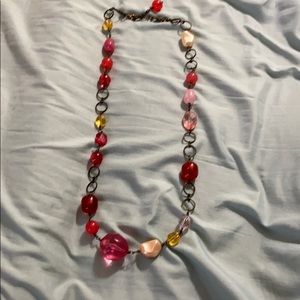 Pink bead necklace